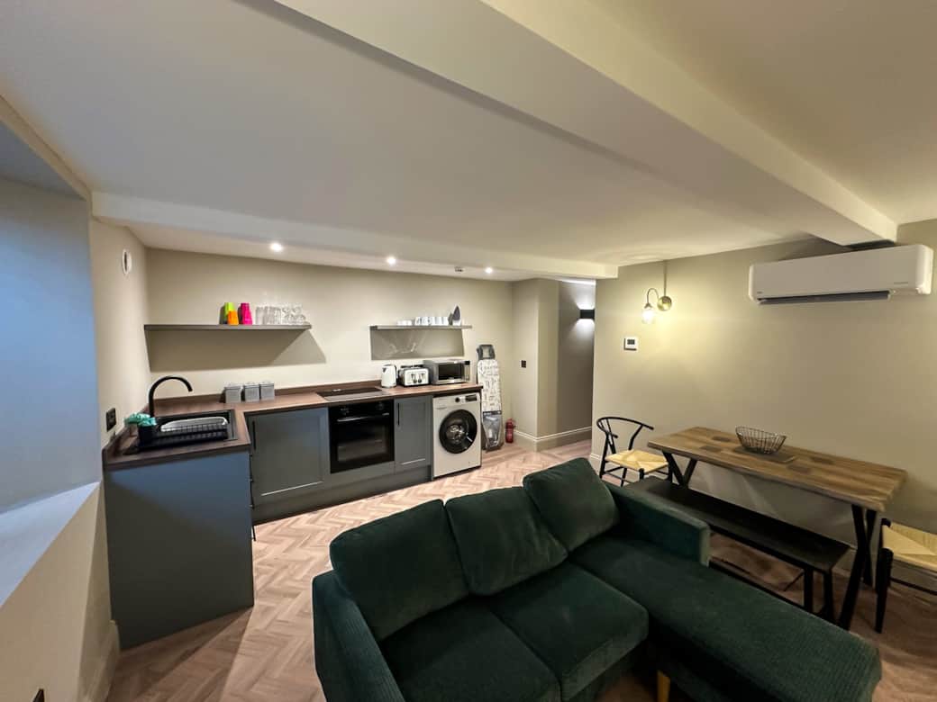Shared kitchen and snug at Akroyd House